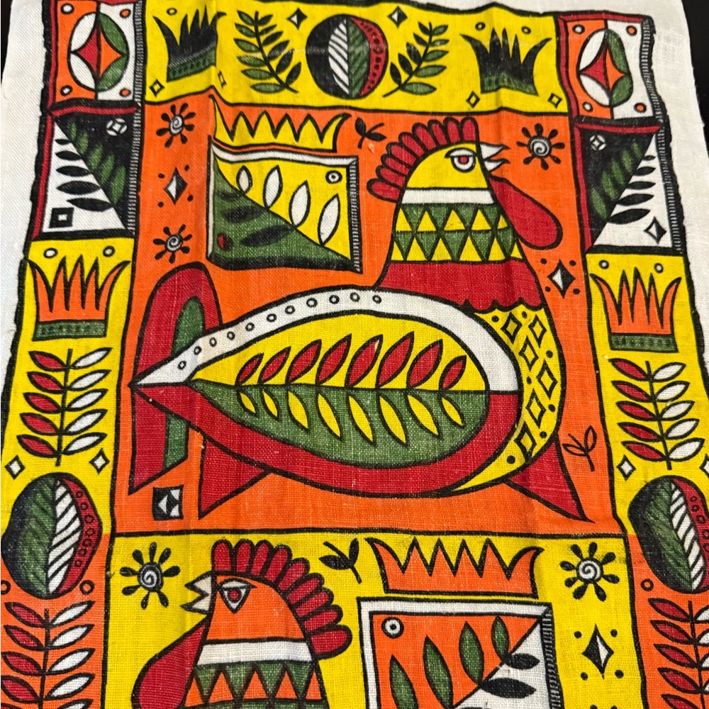 Georges Briard Rooster Novelty Print Vintage towel - Picture 2 of 8